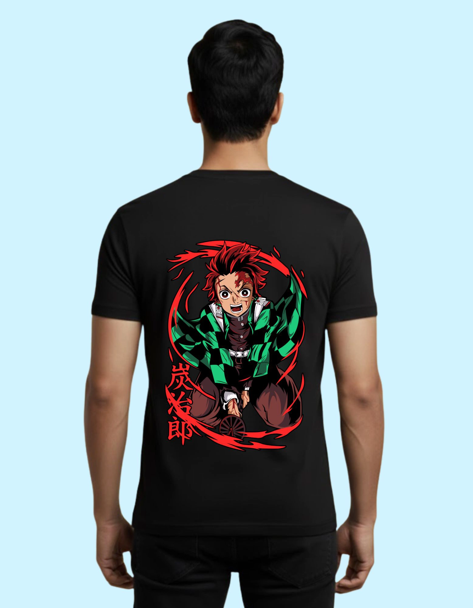 The Demon Slayer Cotton T-Shirt 180 GSM Round Neck Black
