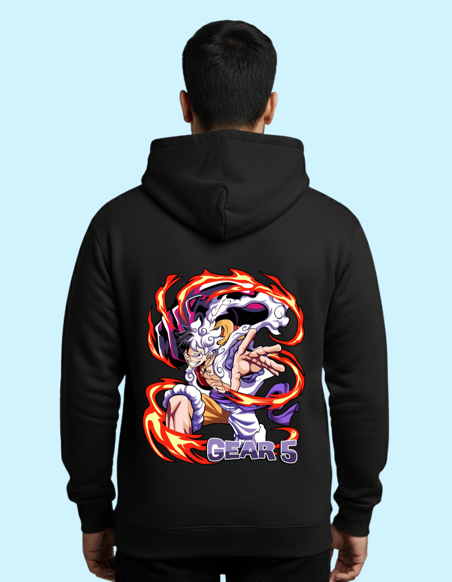 The Gear 5 Cotton Hoodie 300 GSM Without Zipper Black