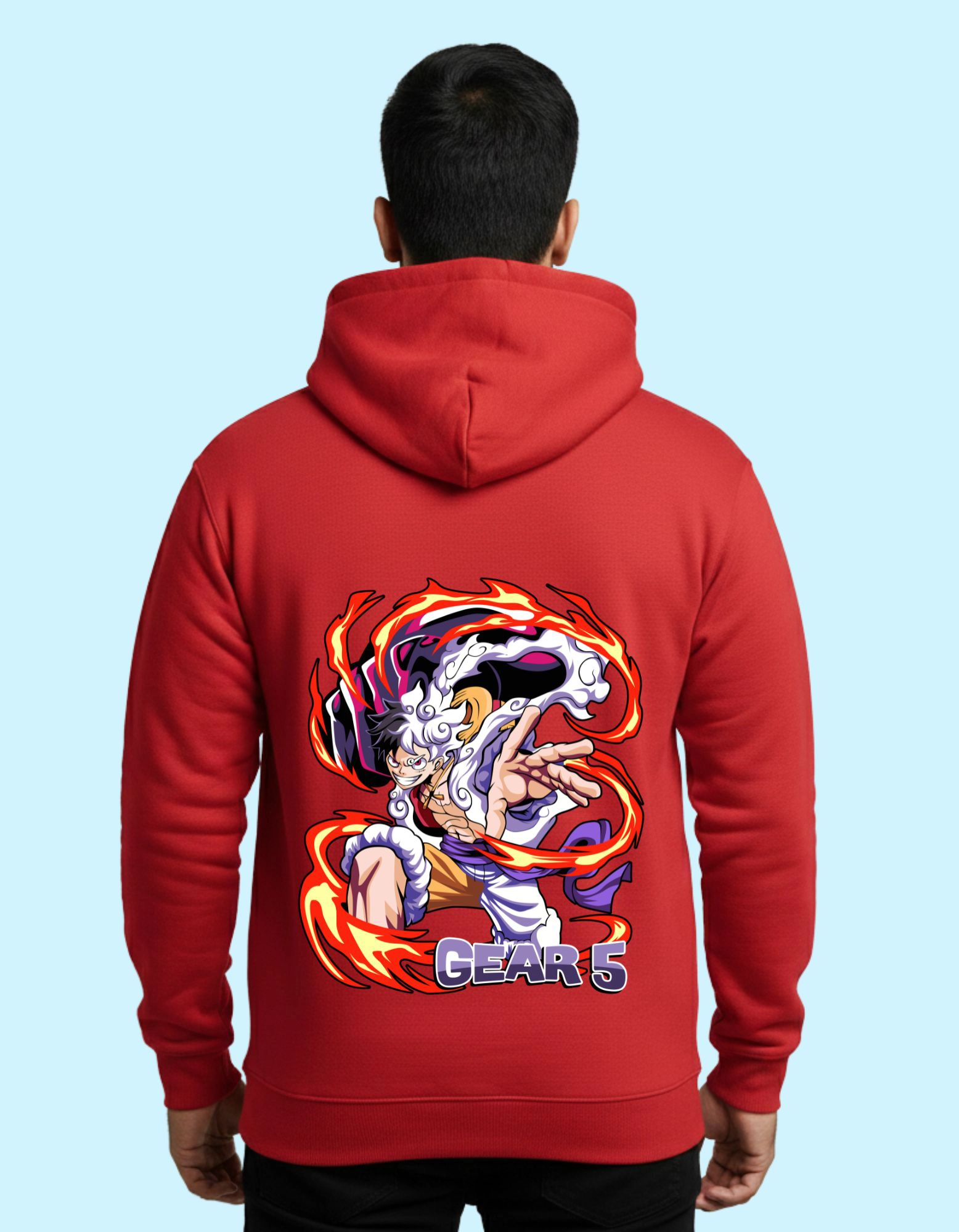The Gear 5 Cotton Hoodie 300 GSM Without Zipper Red