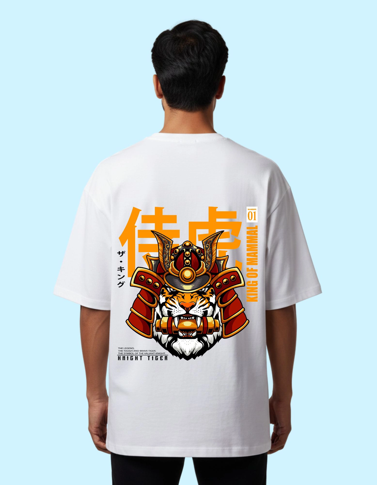 The Rage Oversized French Terry Cotton T-Shirt 240 GSM Half Sleeve White