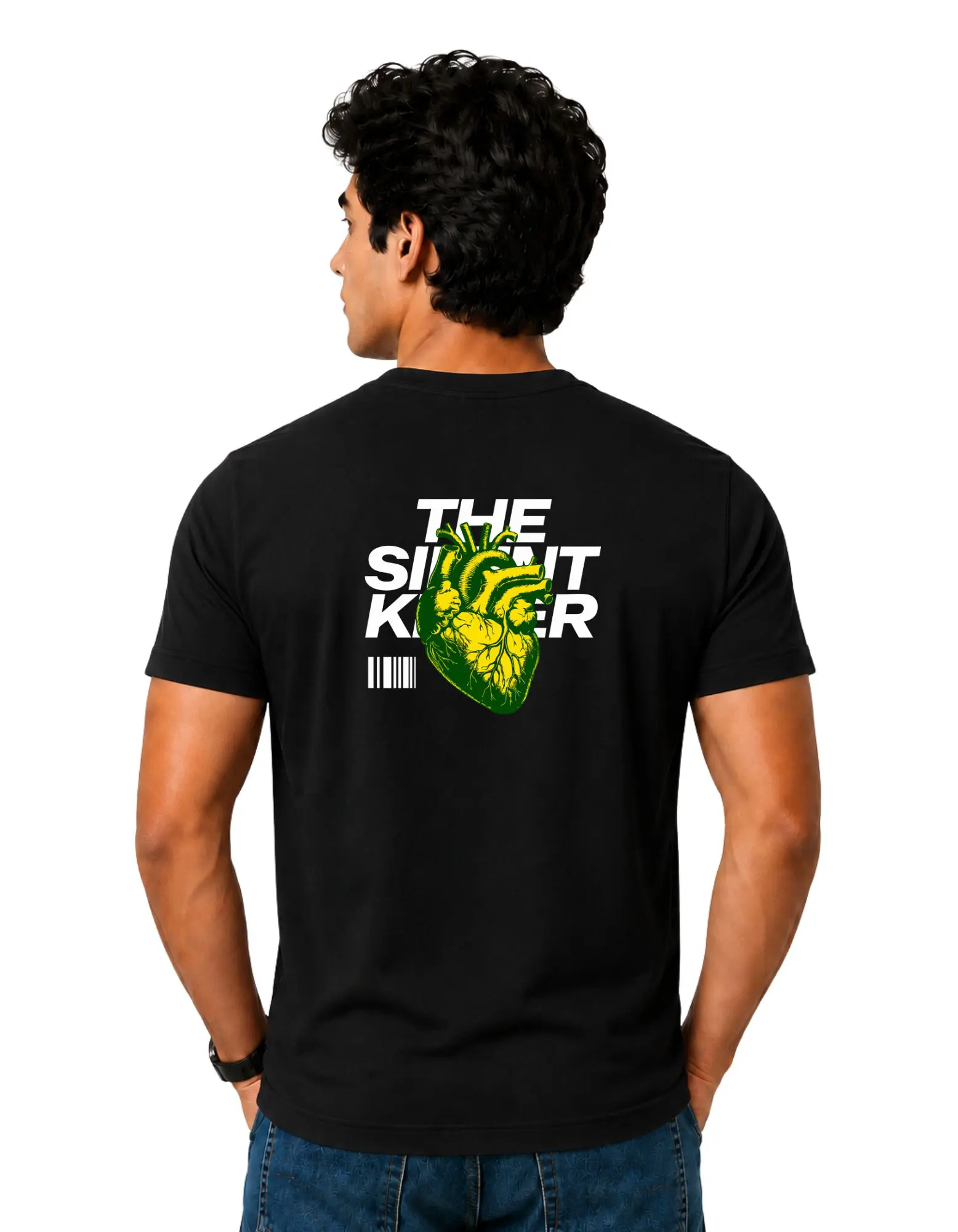 The Silent Killer Cotton Round Neck T-Shirt 180 GSM Black