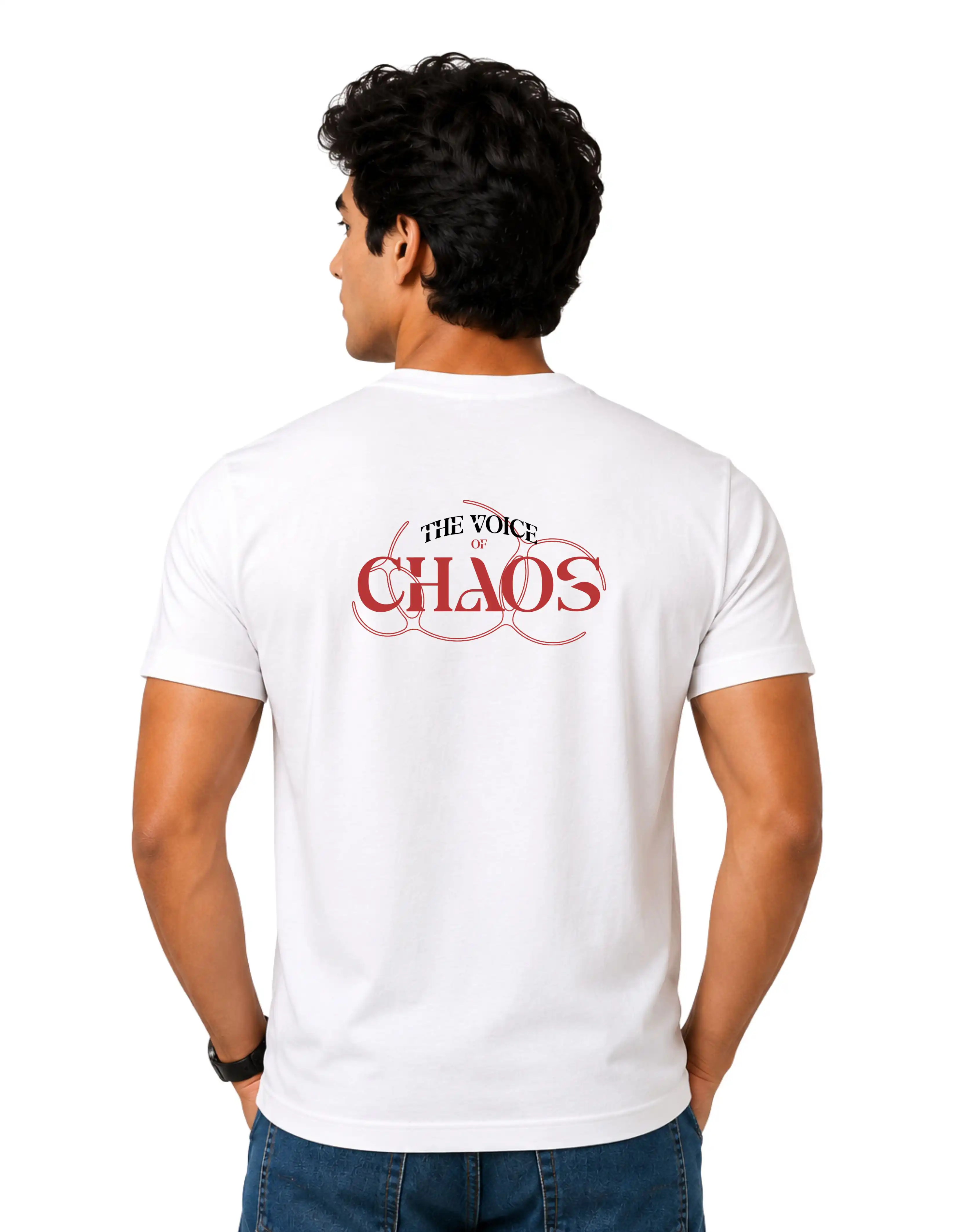 The Voice Of Chaos Cotton Round Neck T-Shirt 180 GSM White