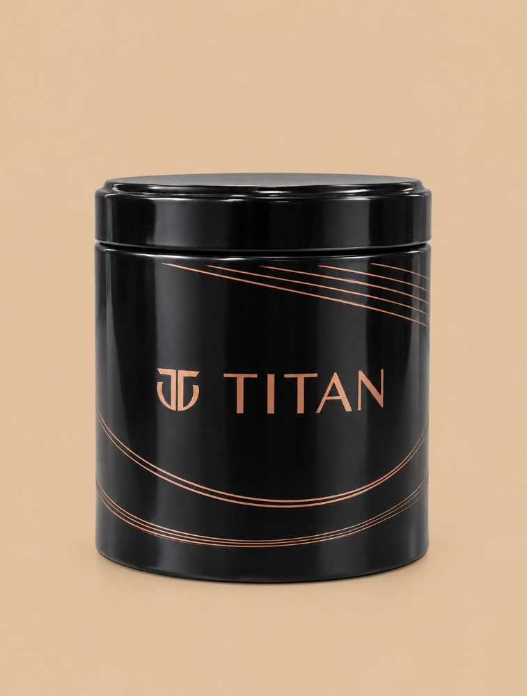 Titan Quartz Analog with Day And Date Silver Dial Golden Stainless Steel Strap Watch For Men