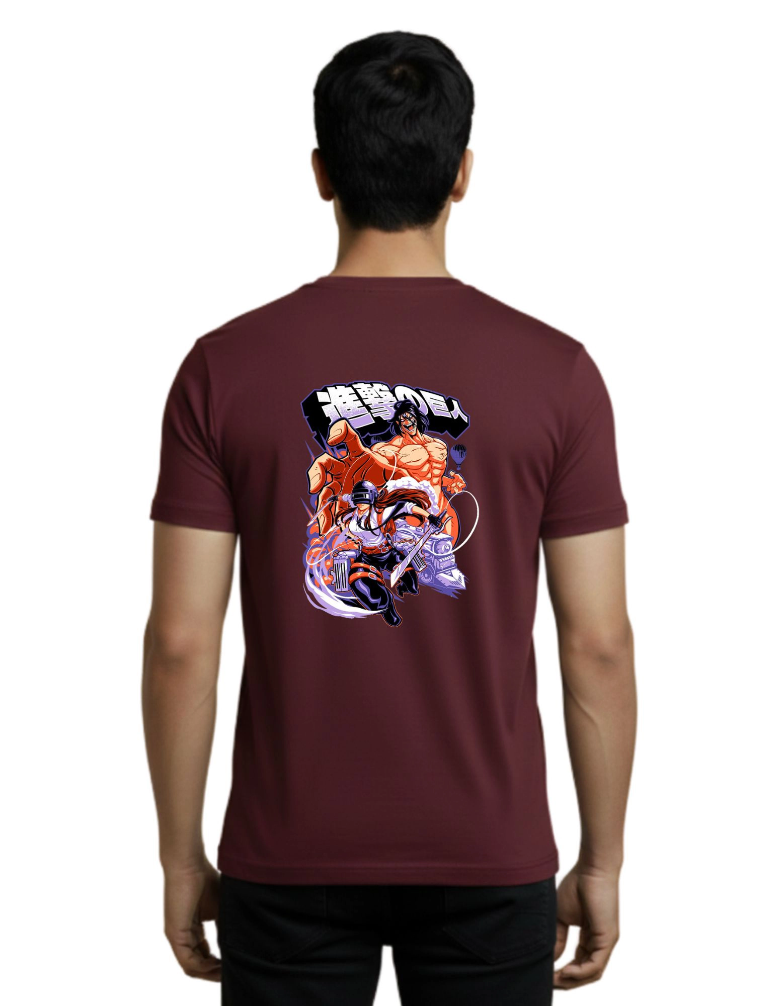 Titan Rush Cotton Round Neck T-Shirt 180 GSM Maroon