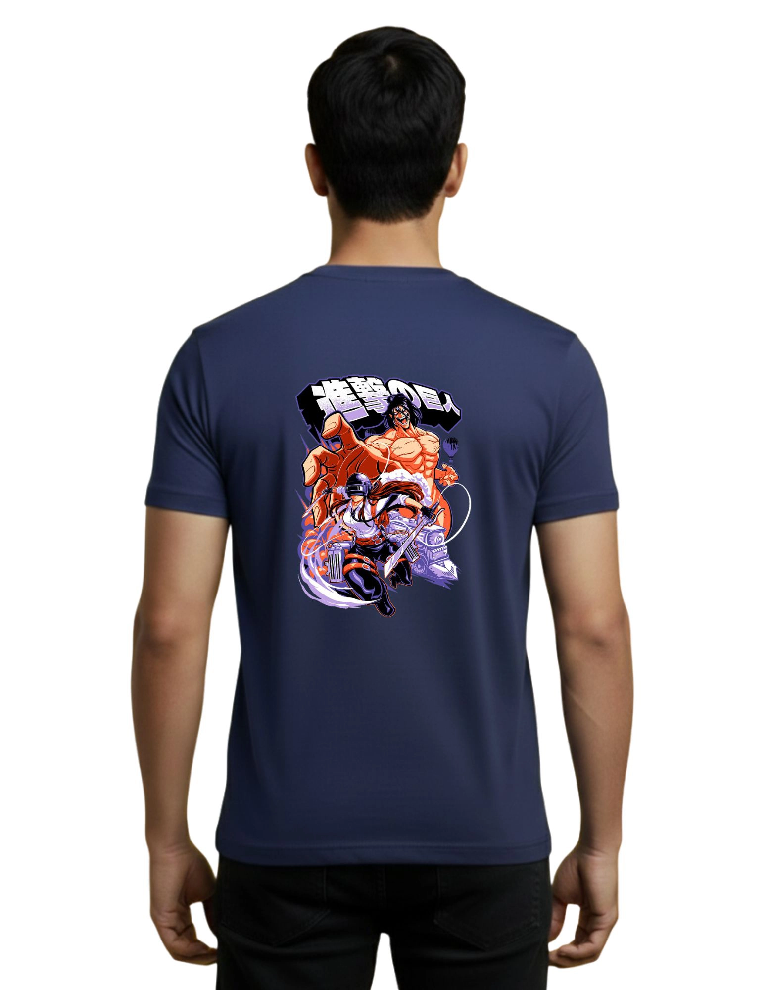 Titan Rush Cotton Round Neck T-Shirt 180 GSM Navy Blue