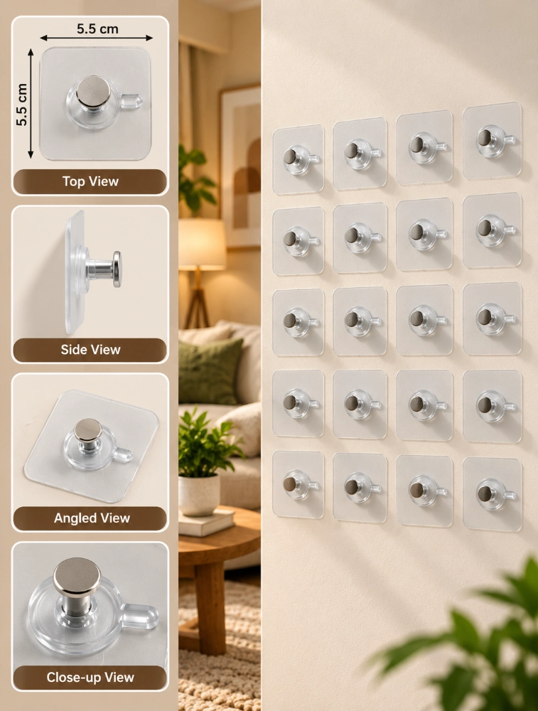 Tot2hom Multipurpose Photo Frame Wall Hook Pack Of 20