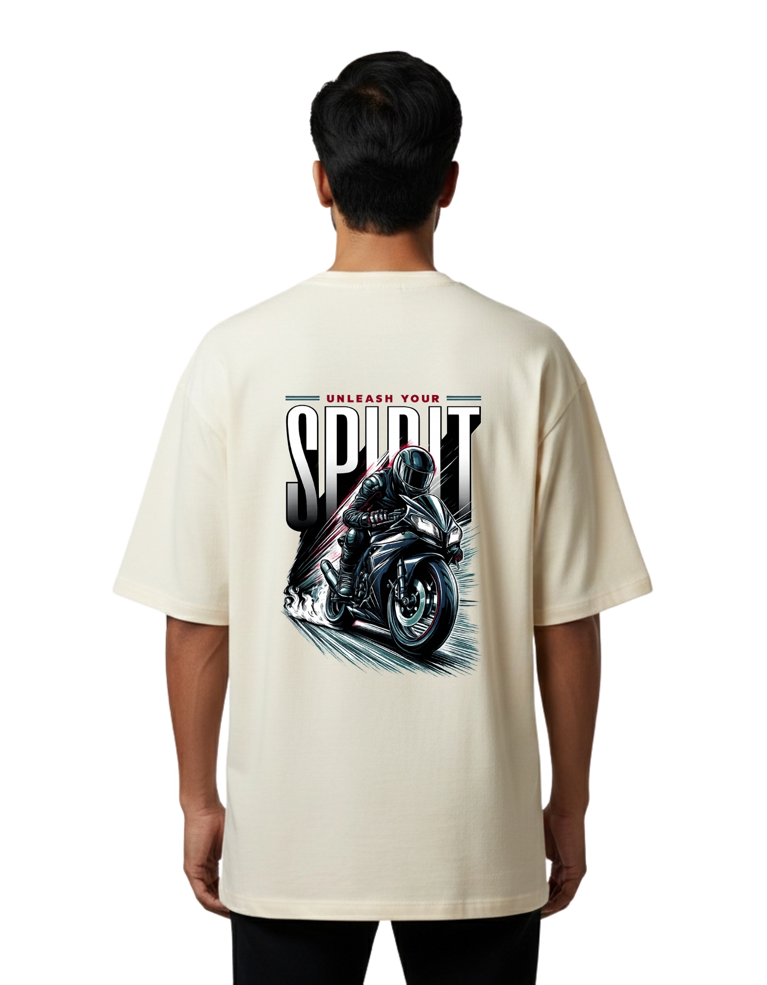 Unleash Your Spirit Oversized Cotton French Terry T-Shirt 240 GSM Beige