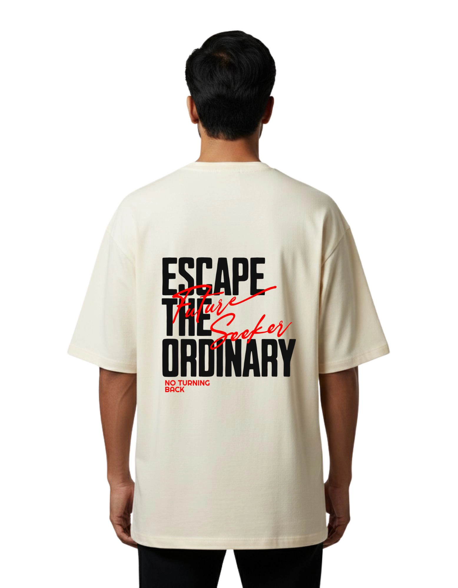 Unr Est Oversized Cotton French Terry T-Shirt 240 GSM Beige