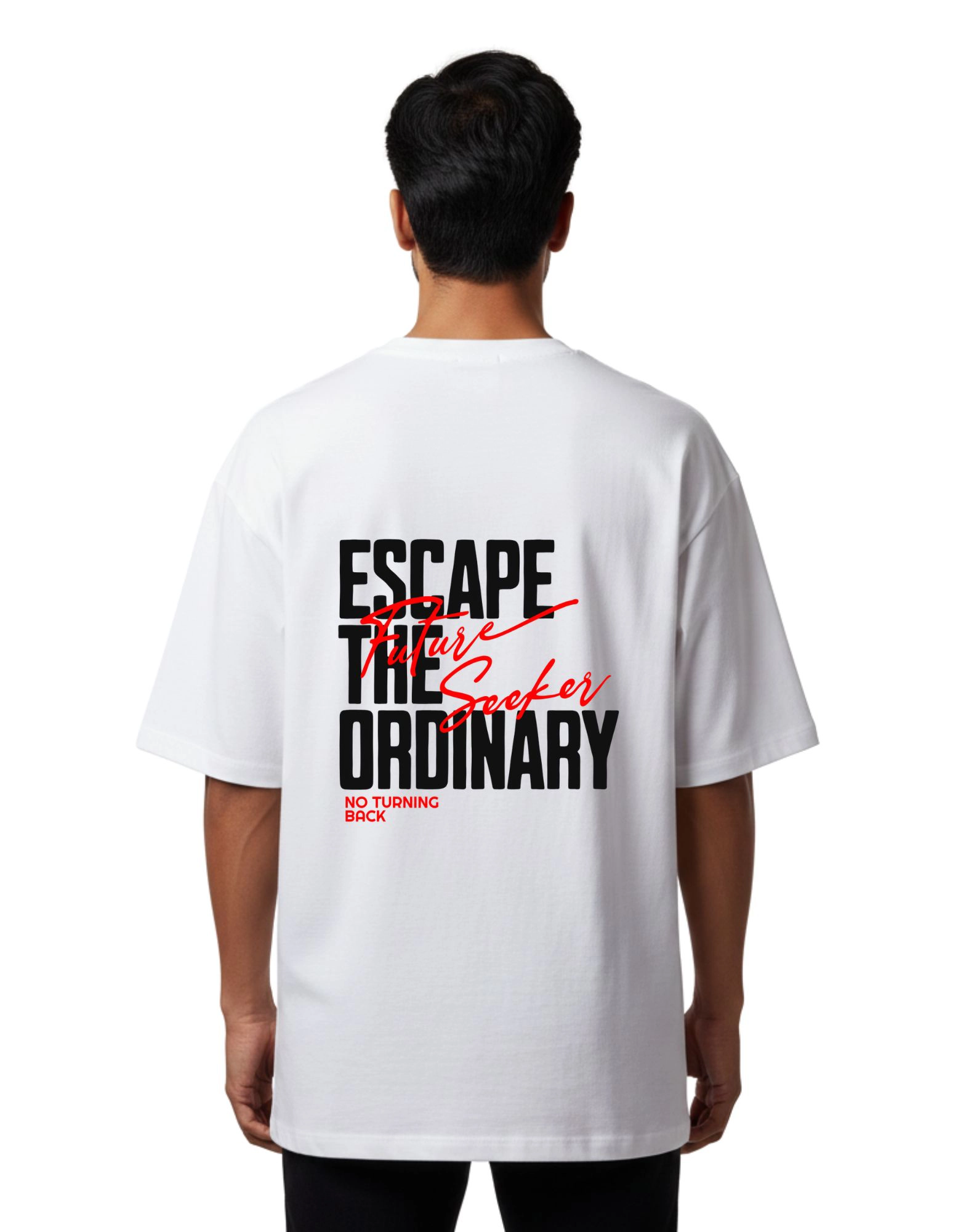 Unr Est Oversized Cotton French Terry T-Shirt 240 GSM White