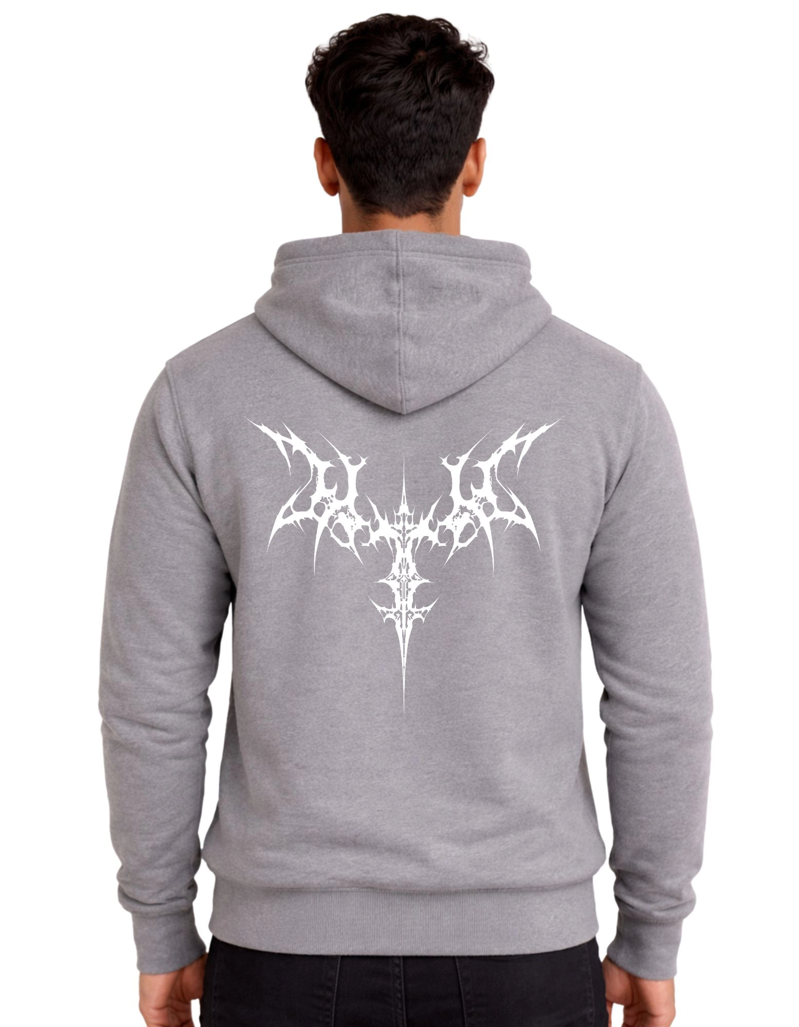 Vibes Tribal PolyCotton Hoodie Without Zipper 300 GSM Grey