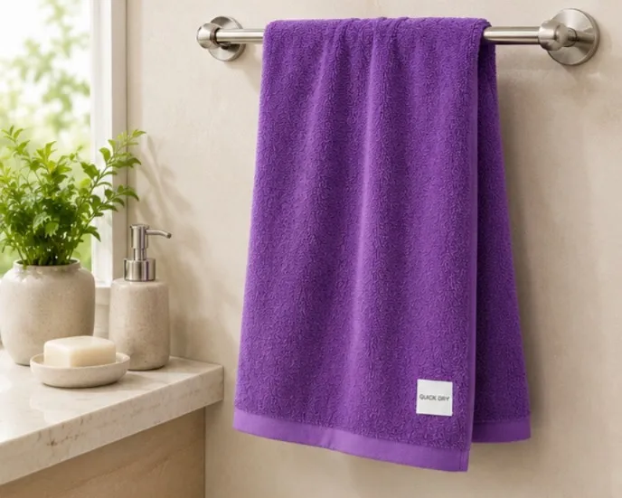Violet Habitude Microfiber Premium Hand Towel