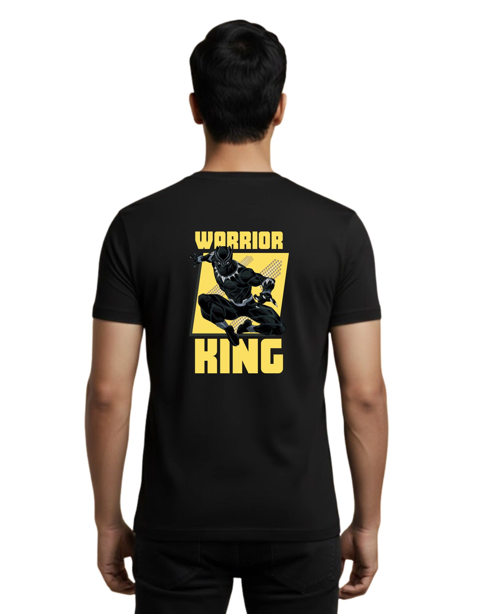 Warrior King Round Neck 180 GSM T-Shirt Black