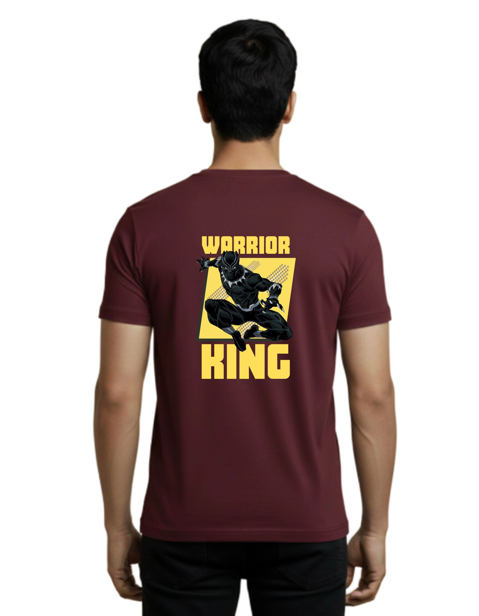 Warrior King Round Neck 180 GSM T-Shirt Maroon