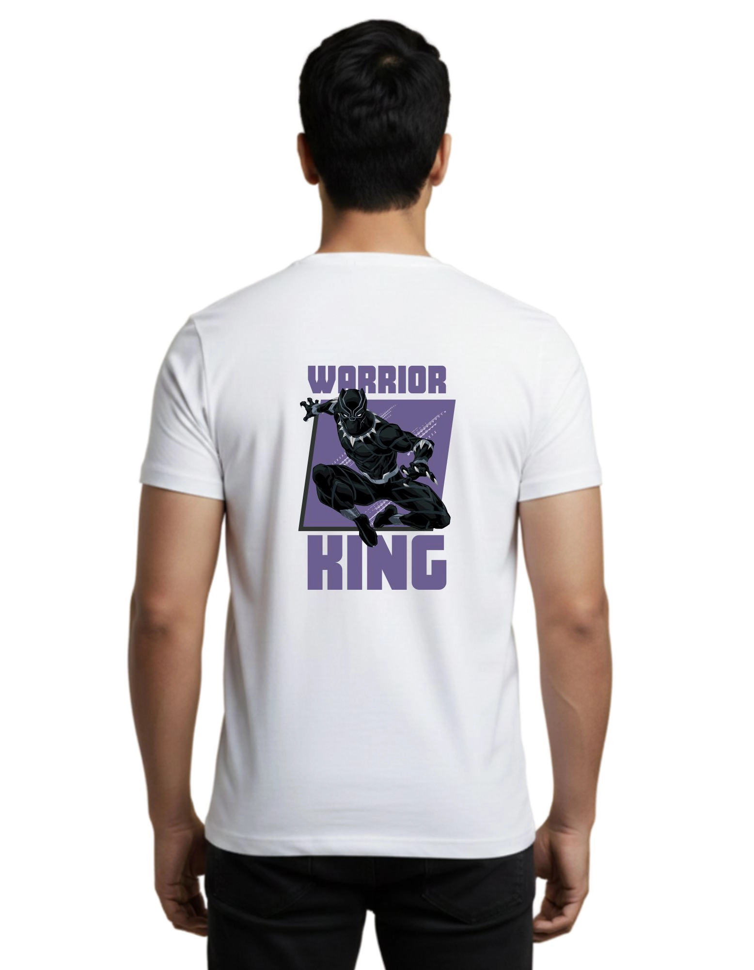 Warrior King Round Neck 180 GSM T-Shirt White