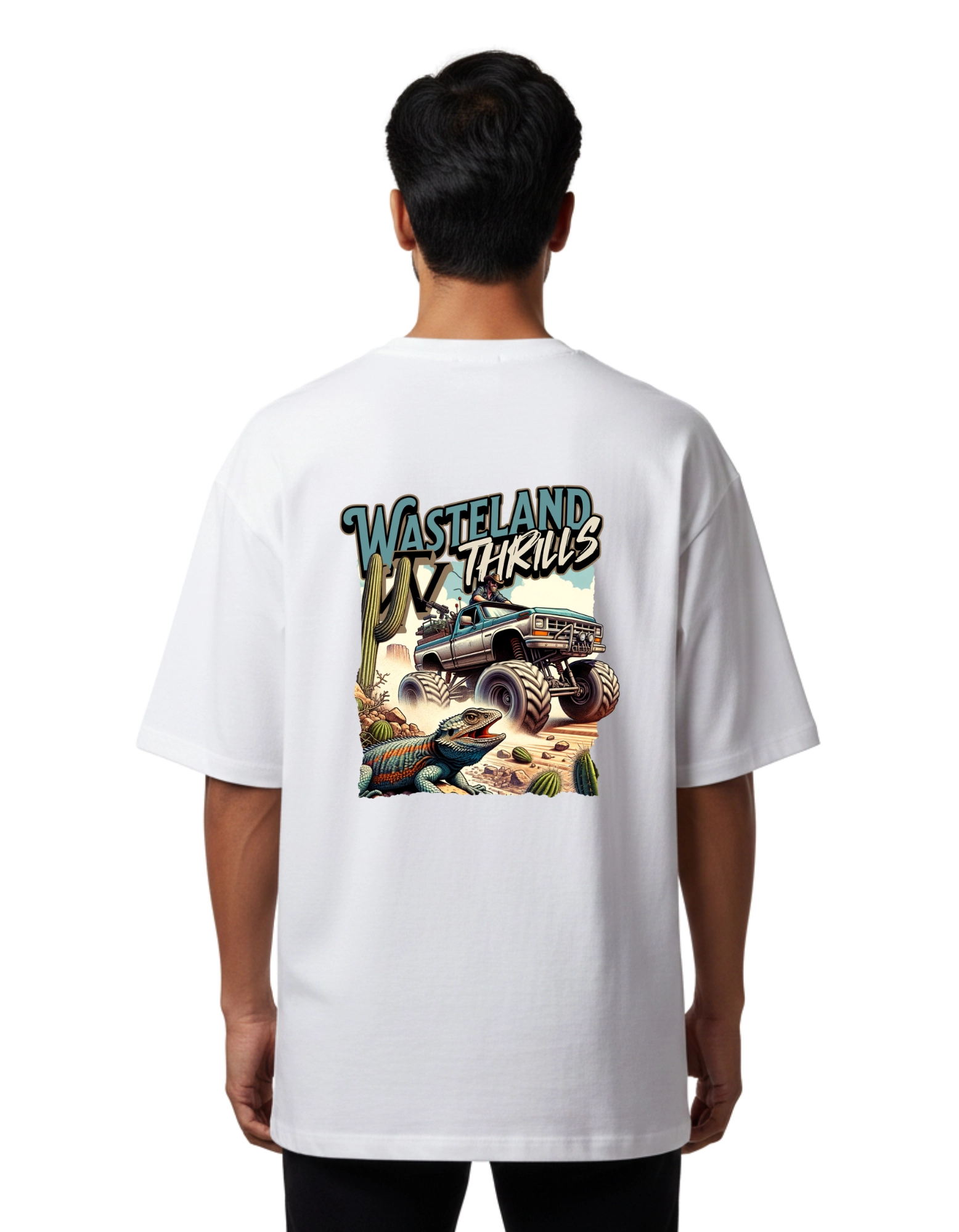 Wasteland Thrills Oversize Cotton French Terry T-Shirt 240 GSM White