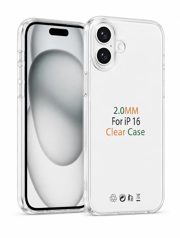 White Camera Guard Case for iPhone 16 