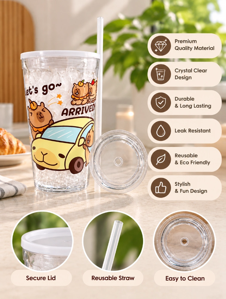 White Cool Sip Textured Tumbler