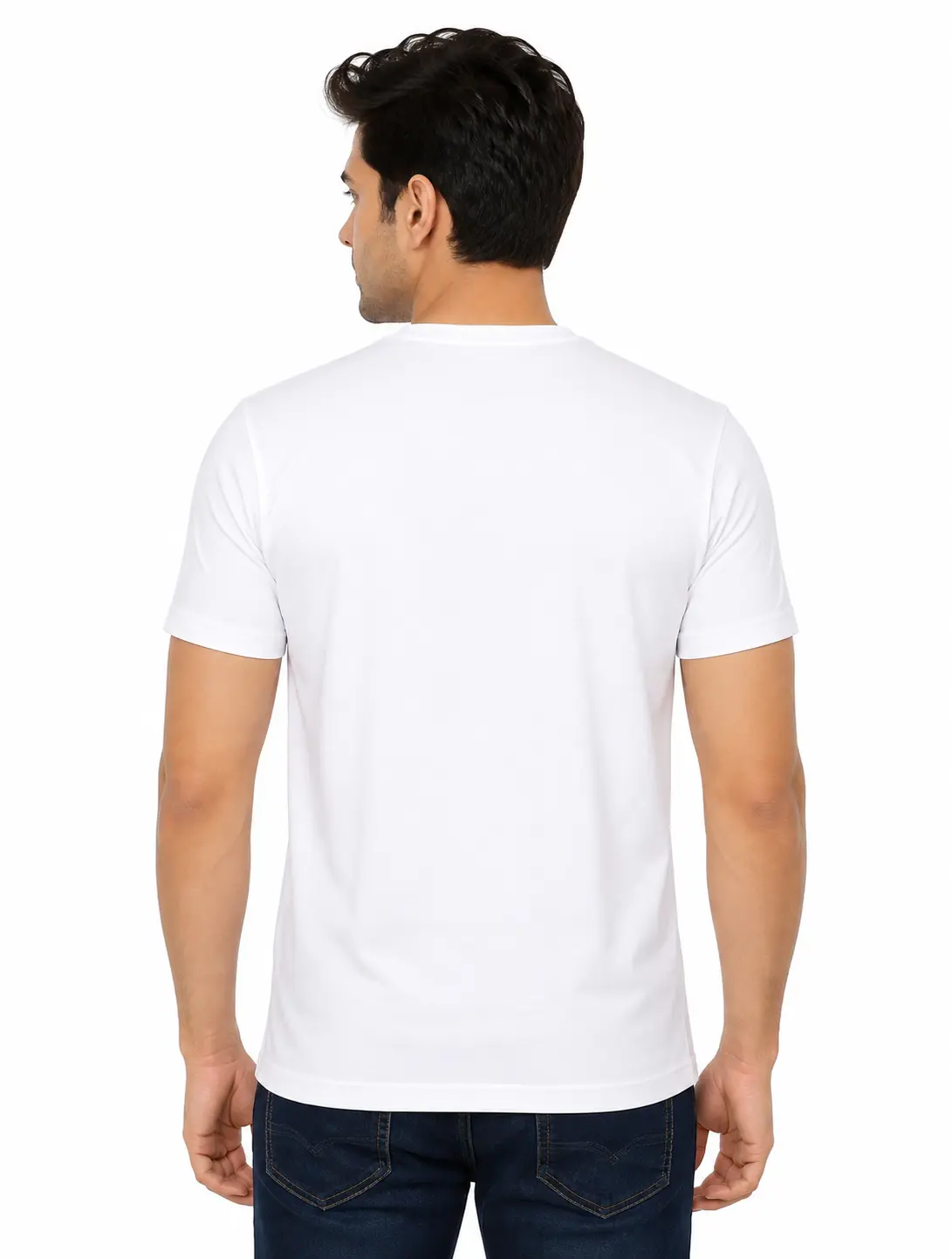 Men's Polycotton Half Sleeve Round Neck 180 GSM T-Shirts — bulk from ₹97
