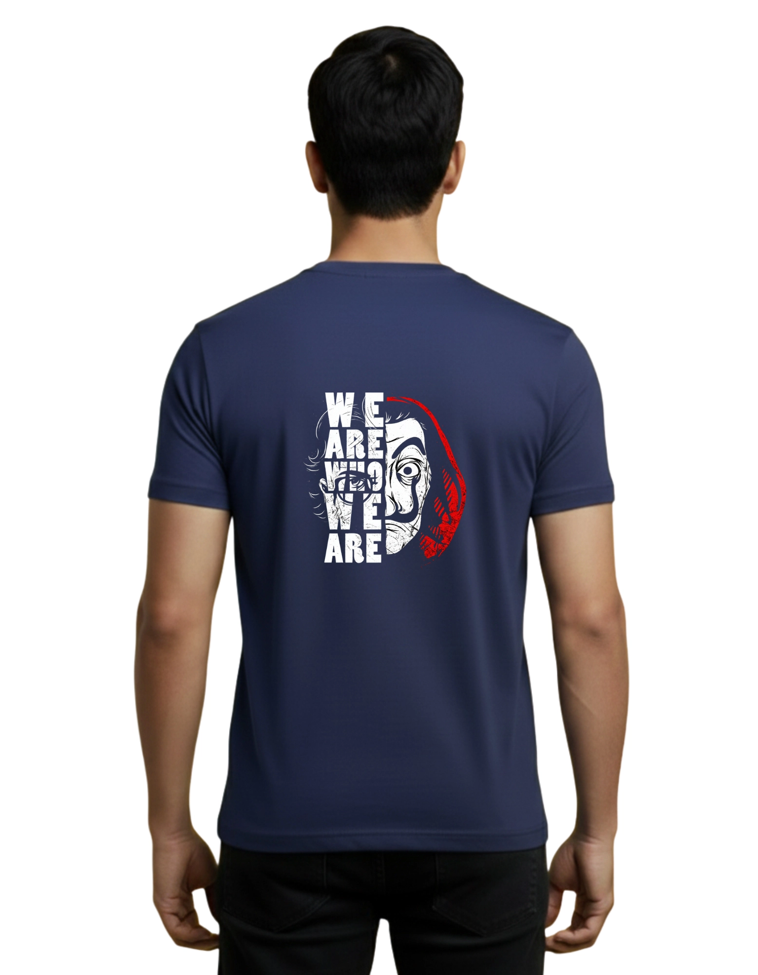 Who We Are Cotton Round Neck T-Shirt 180 GSM Navy Blue