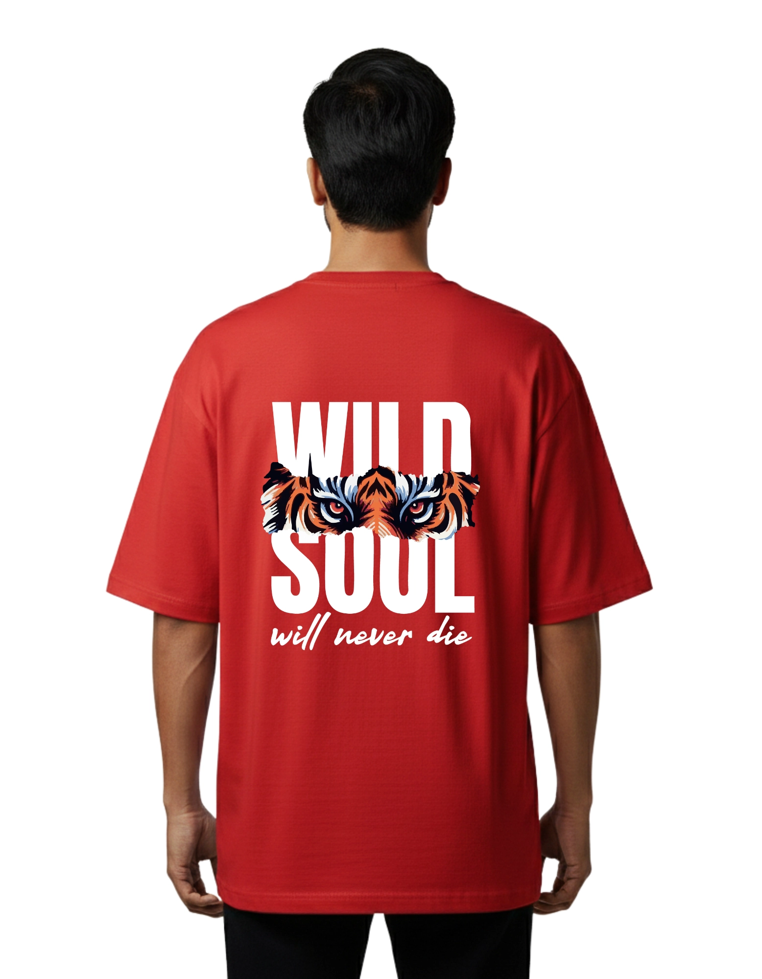 Wild Soul Oversized Cotton French Terry T-Shirt 240 GSM Red