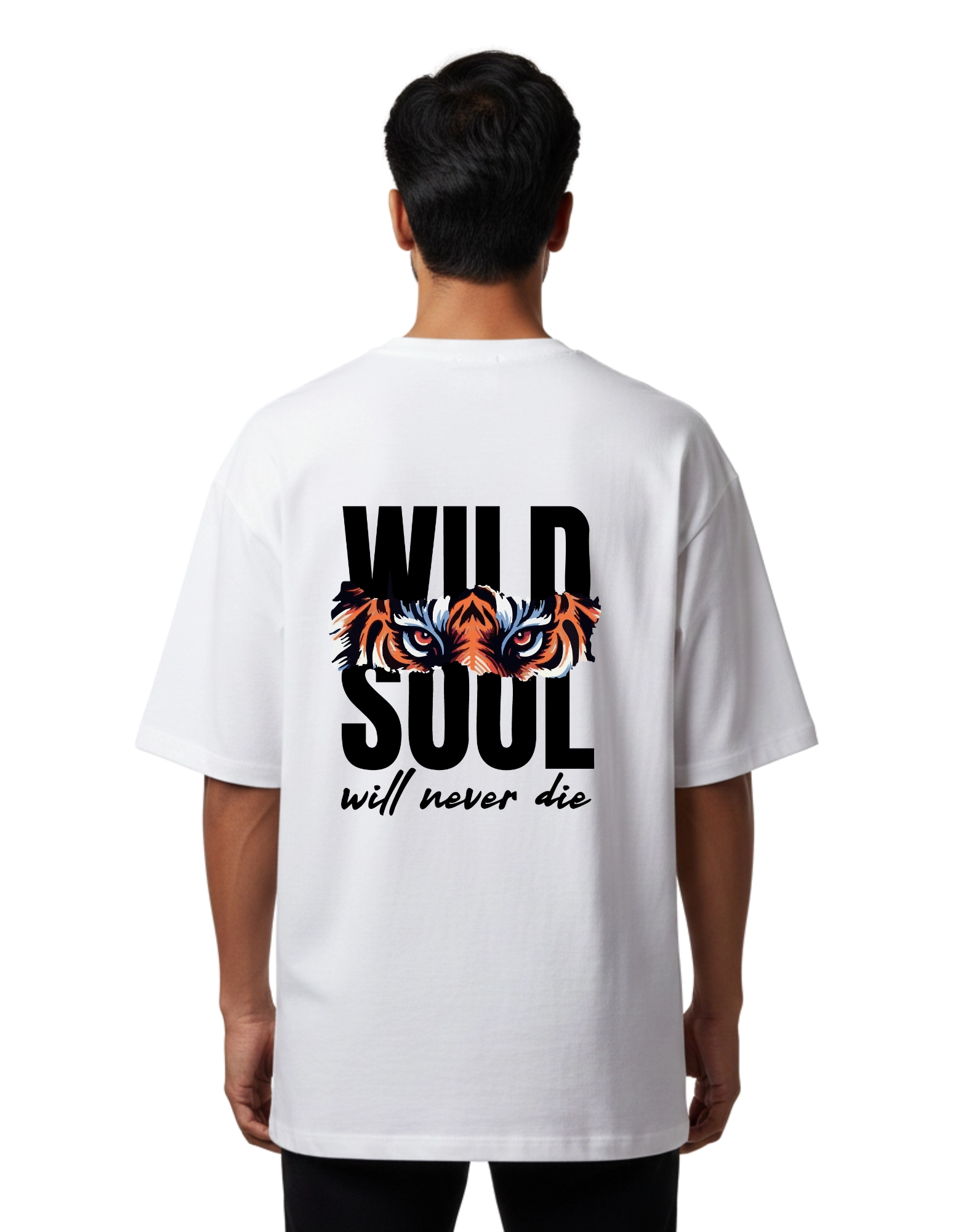 Wild Soul Oversized Cotton French Terry T-Shirt 240 GSM White