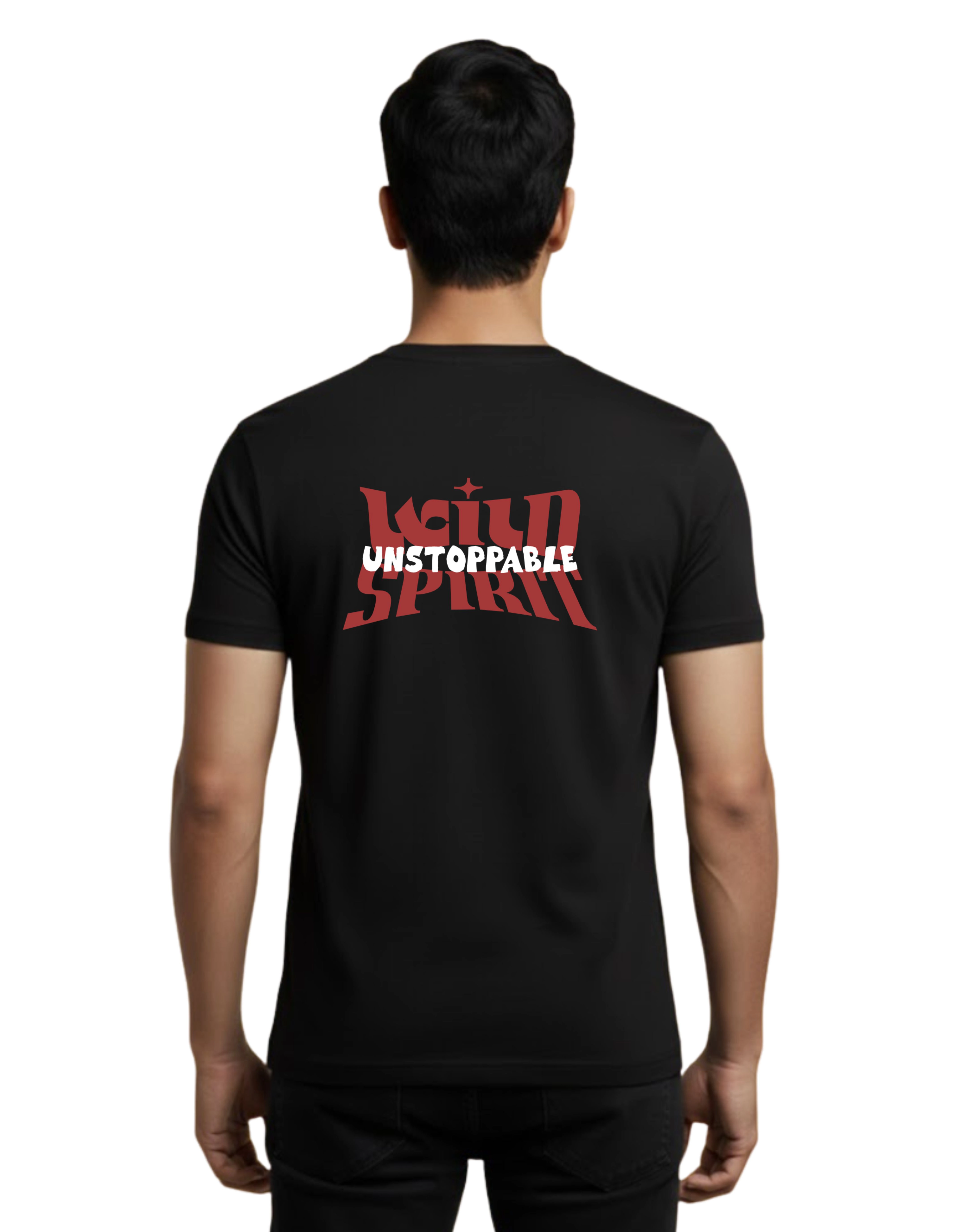 Wild Spirit Cotton Round Neck T-Shirt 180 GSM Black