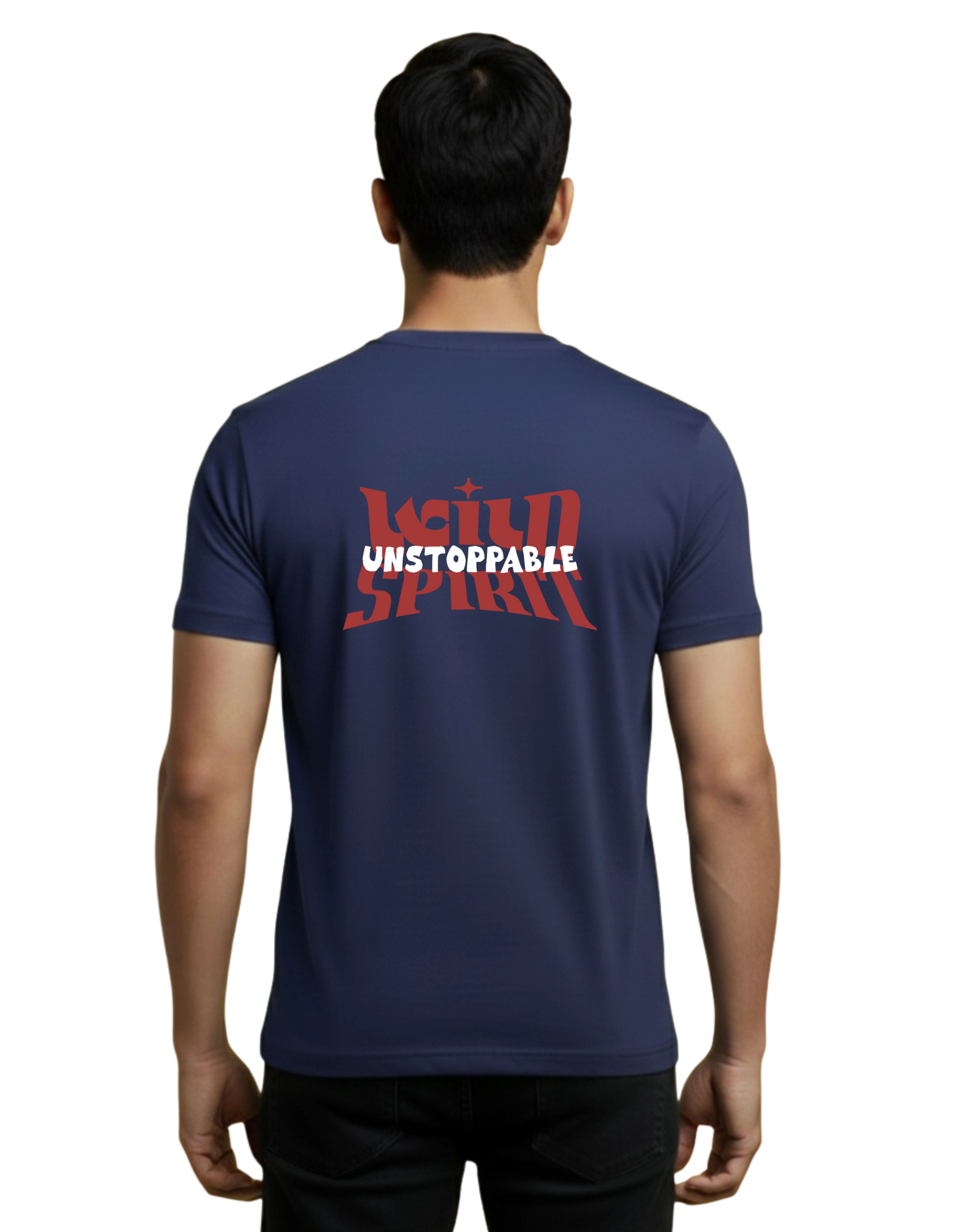 Wild Spirit Cotton Round Neck T-Shirt 180 GSM Navy Blue