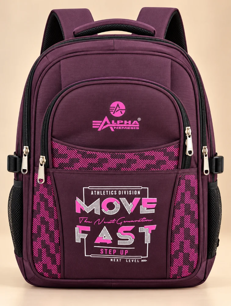 Wine  Alpha Nemesis Multi Purpose School Backpack