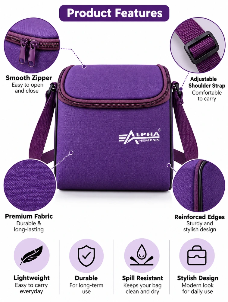 Avorix Wine Alpha Nemesis Cube Insulated Lunch Bag