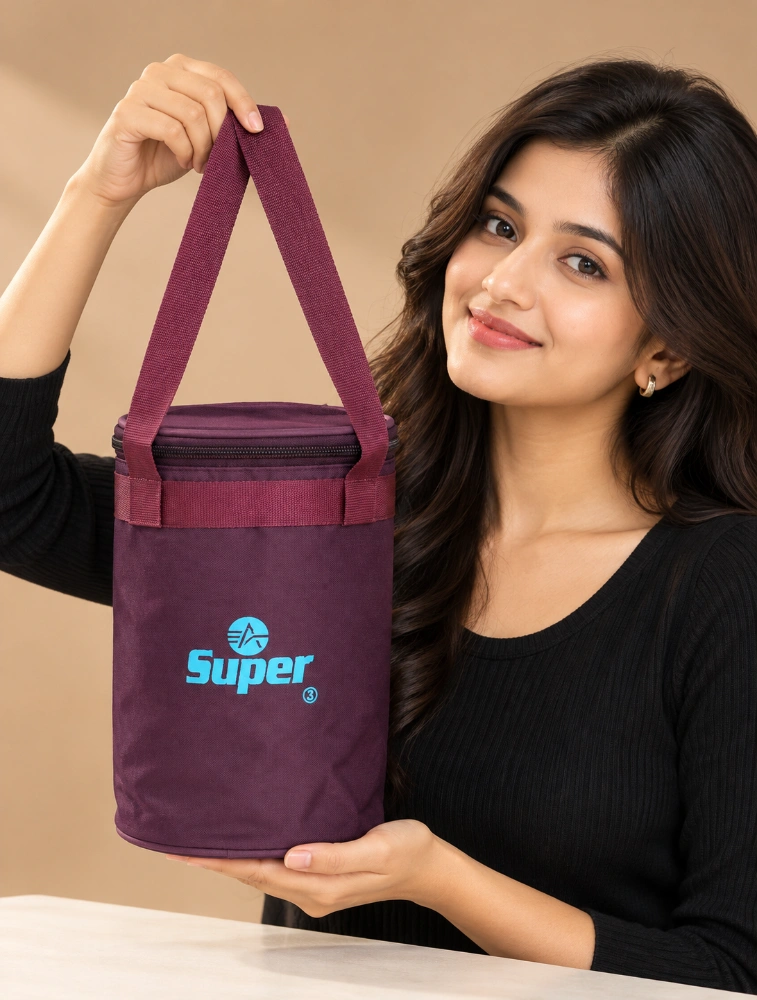 Wine With Blue Alpha Nemesis Round Insulated Large Lunch Bag