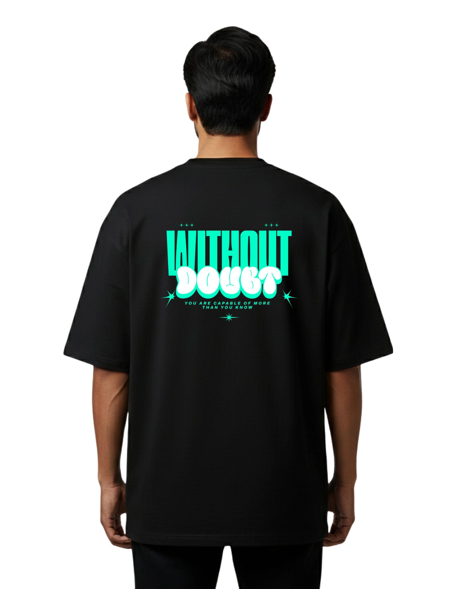 Without Doubt Oversize Cotton French Terry T-Shirt 240 GSM Black