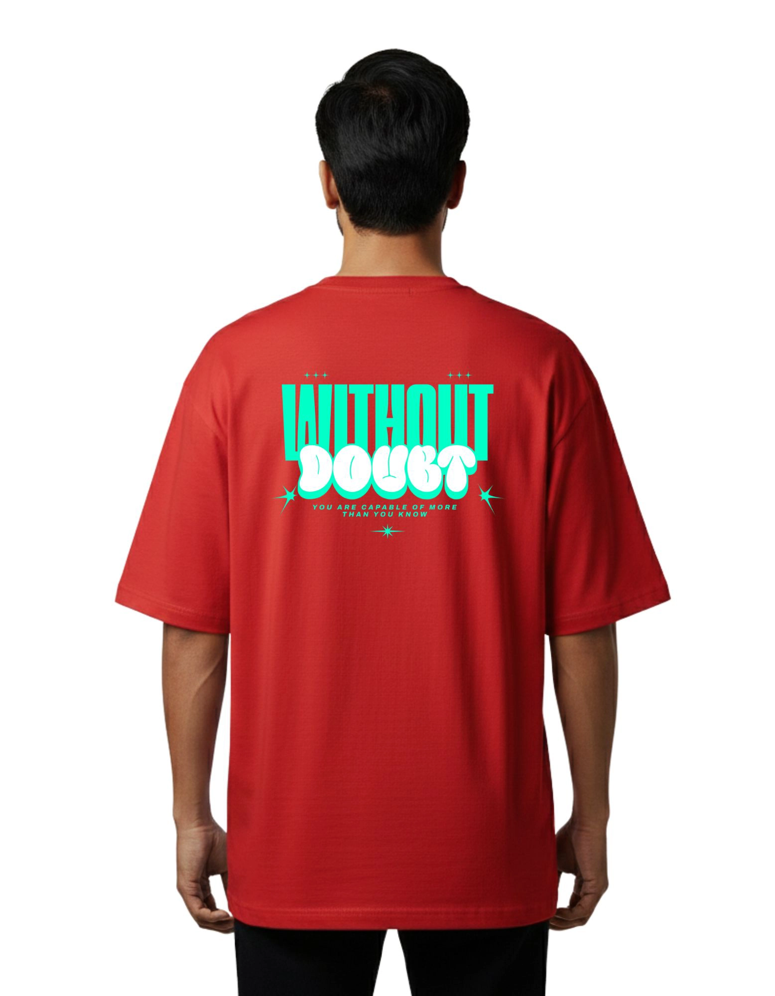 Without Doubt Oversize Cotton French Terry T-Shirt 240 GSM Red