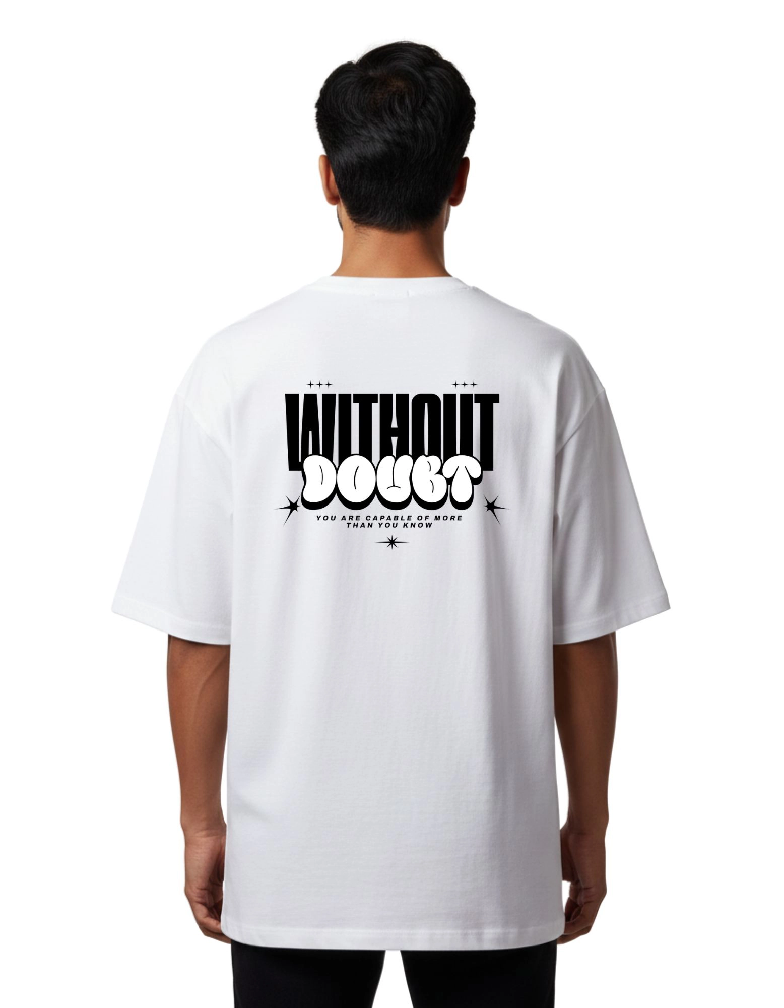 Without Doubt Oversize Cotton French Terry T-Shirt 240 GSM White