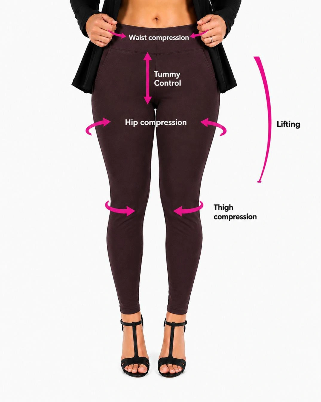Coffee Brown Womens Tummy Tucker Jegging — bulk from ₹1097