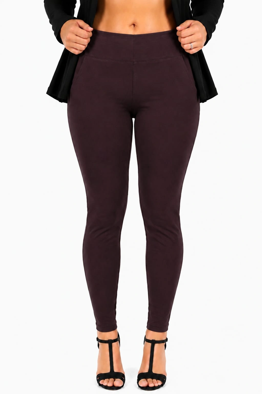 Coffee Brown Womens Tummy Tucker Jegging — bulk from ₹1097