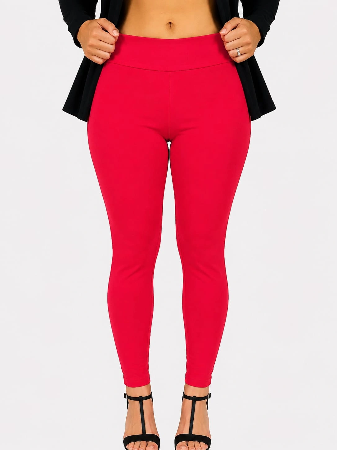 Red Womens Tummy Tucker Jegging — bulk from ₹1097