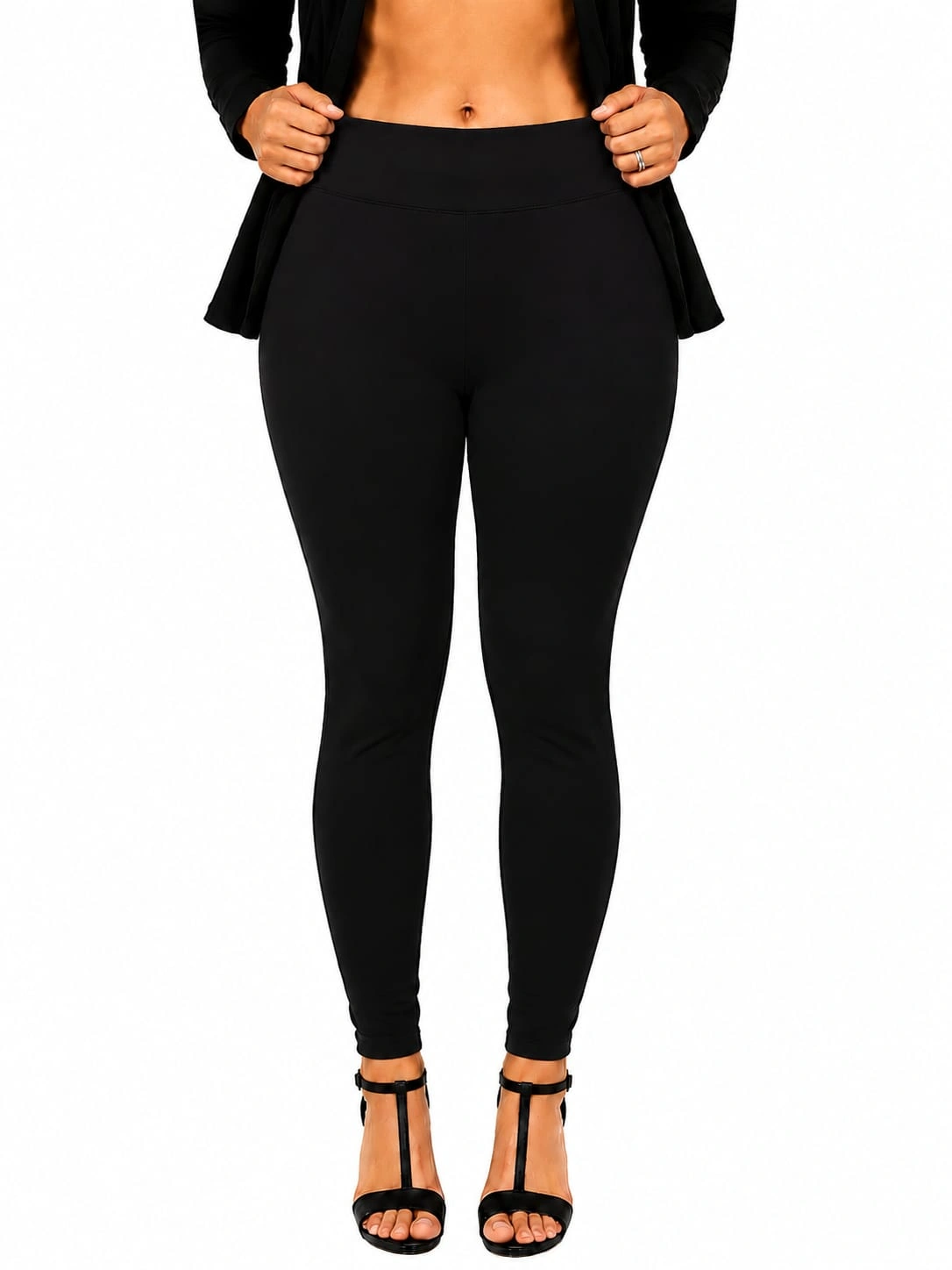 Black Womens Tummy Tucker Jegging — bulk from ₹1097