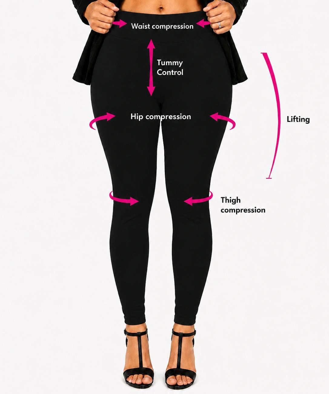 Black Womens Tummy Tucker Jegging