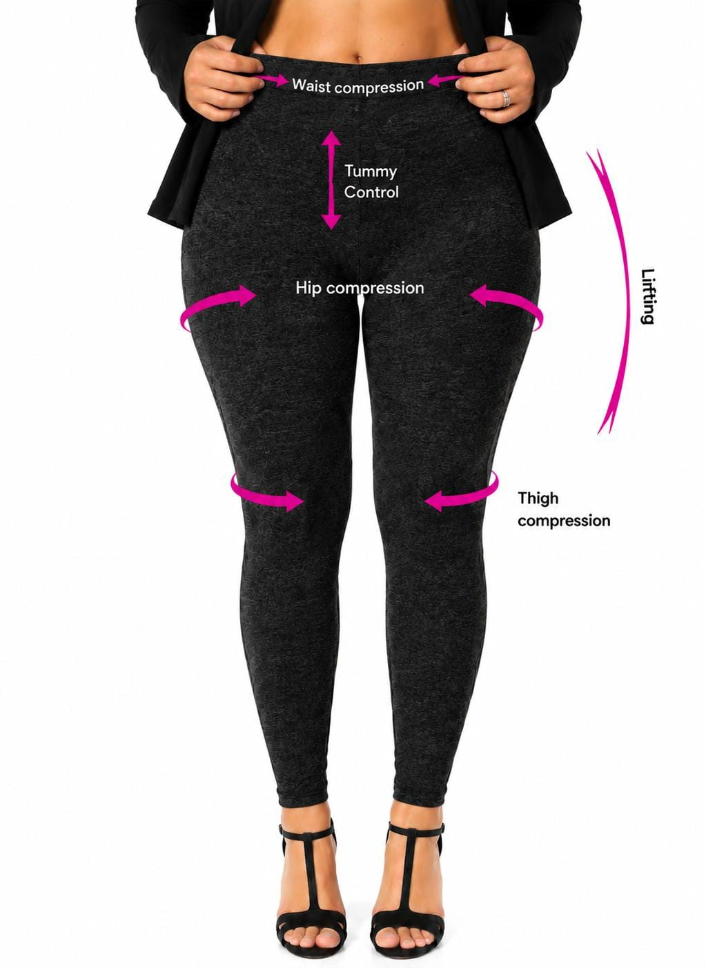 Charcoal Womens Tummy Tucker Jegging