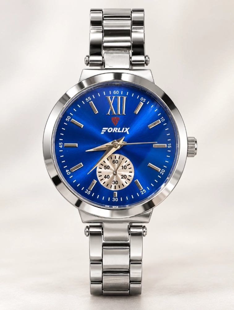 Womens Royal Blue Dial Daisy Charm Classic Watch