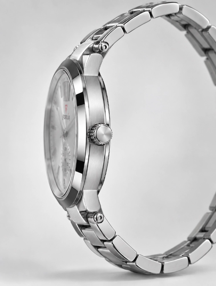 Womens Silver Dial Daisy Charm Classic Watch