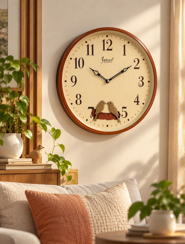 Wood Siddharth Wall Clock For Home 1333