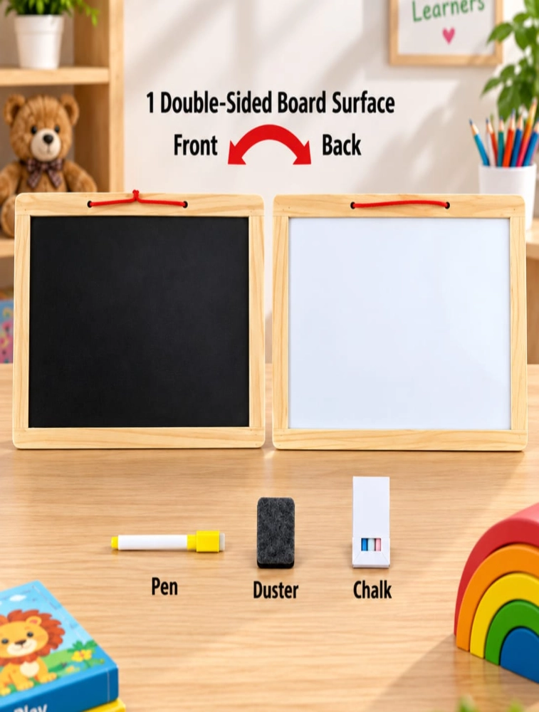 Wooden Alphabet and Numbers Kids Learning Board