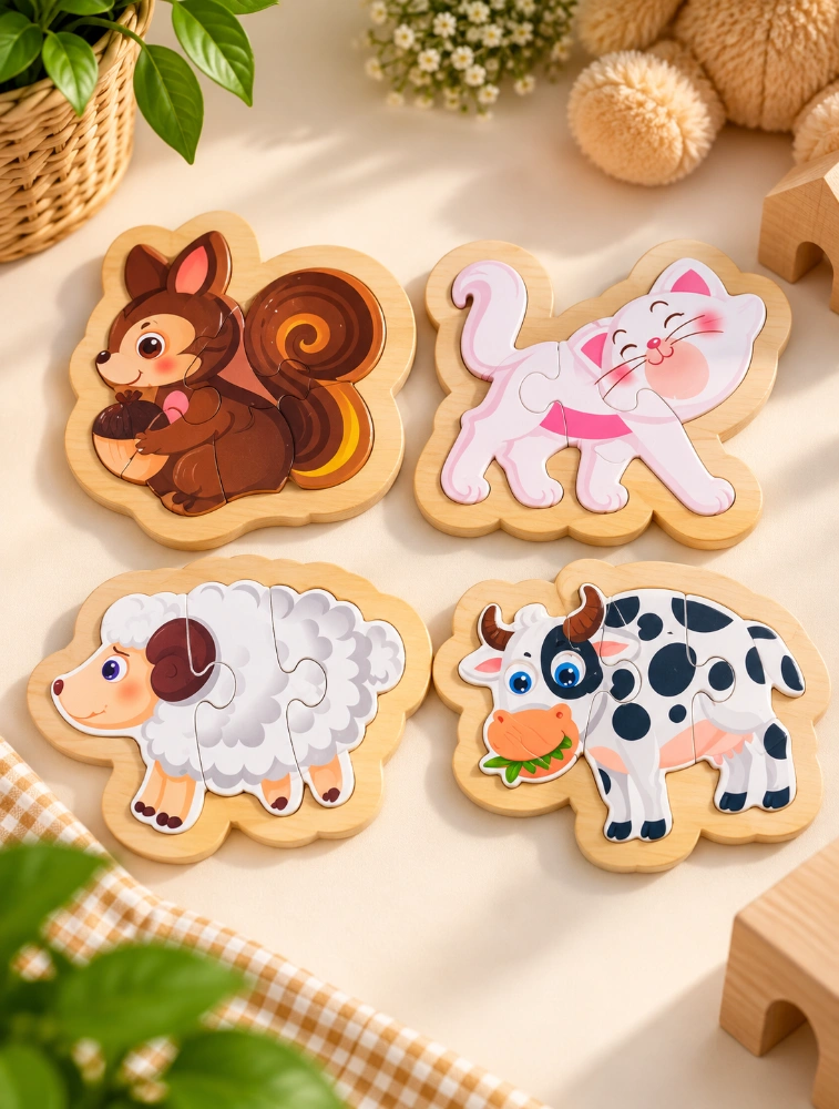 Wooden Farm Animal Puzzle For Kids