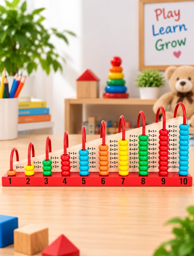 Wooden Number and Counting Learning Abacus