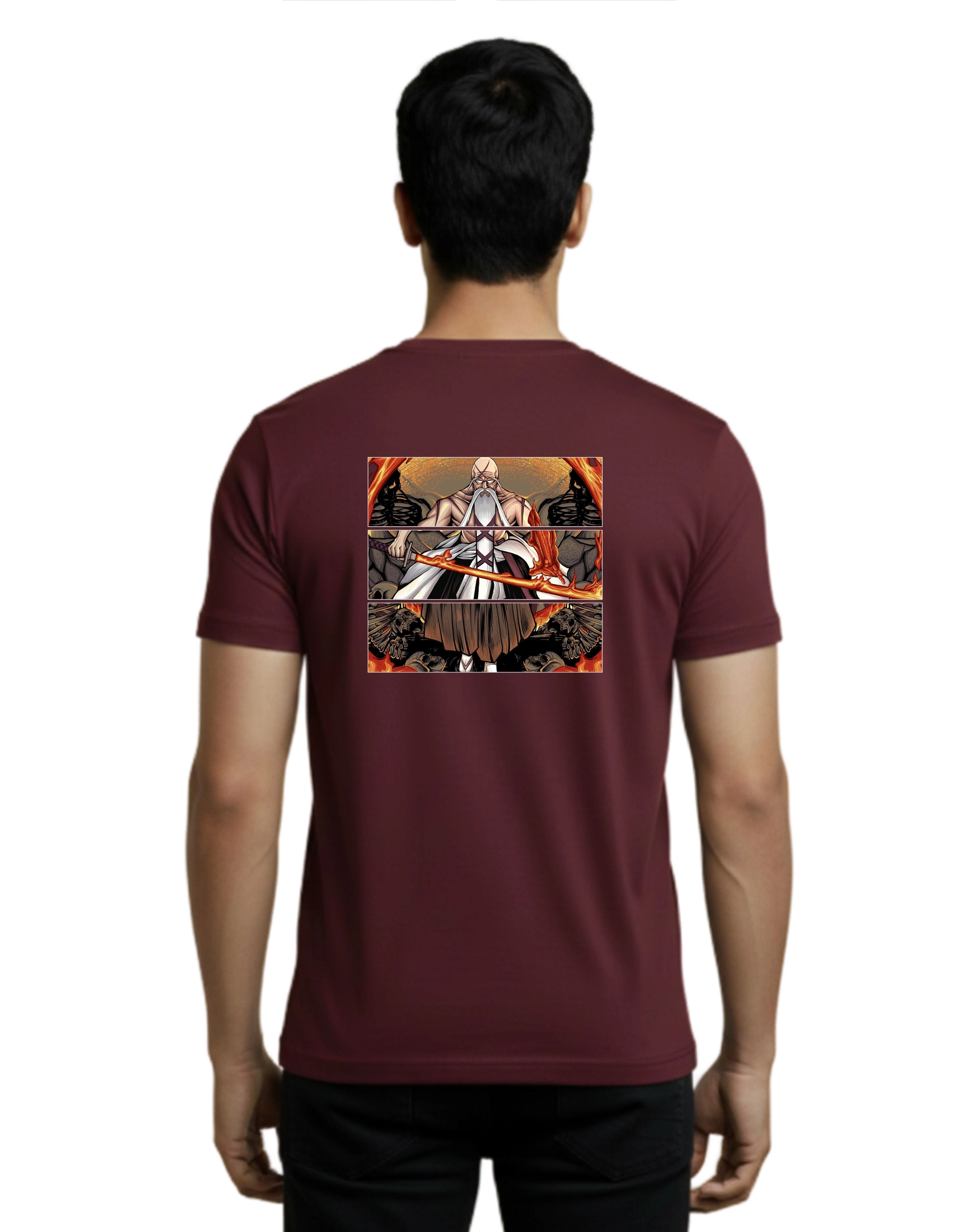 Yamamoto Cotton Round Neck T-Shirt 180 GSM Maroon