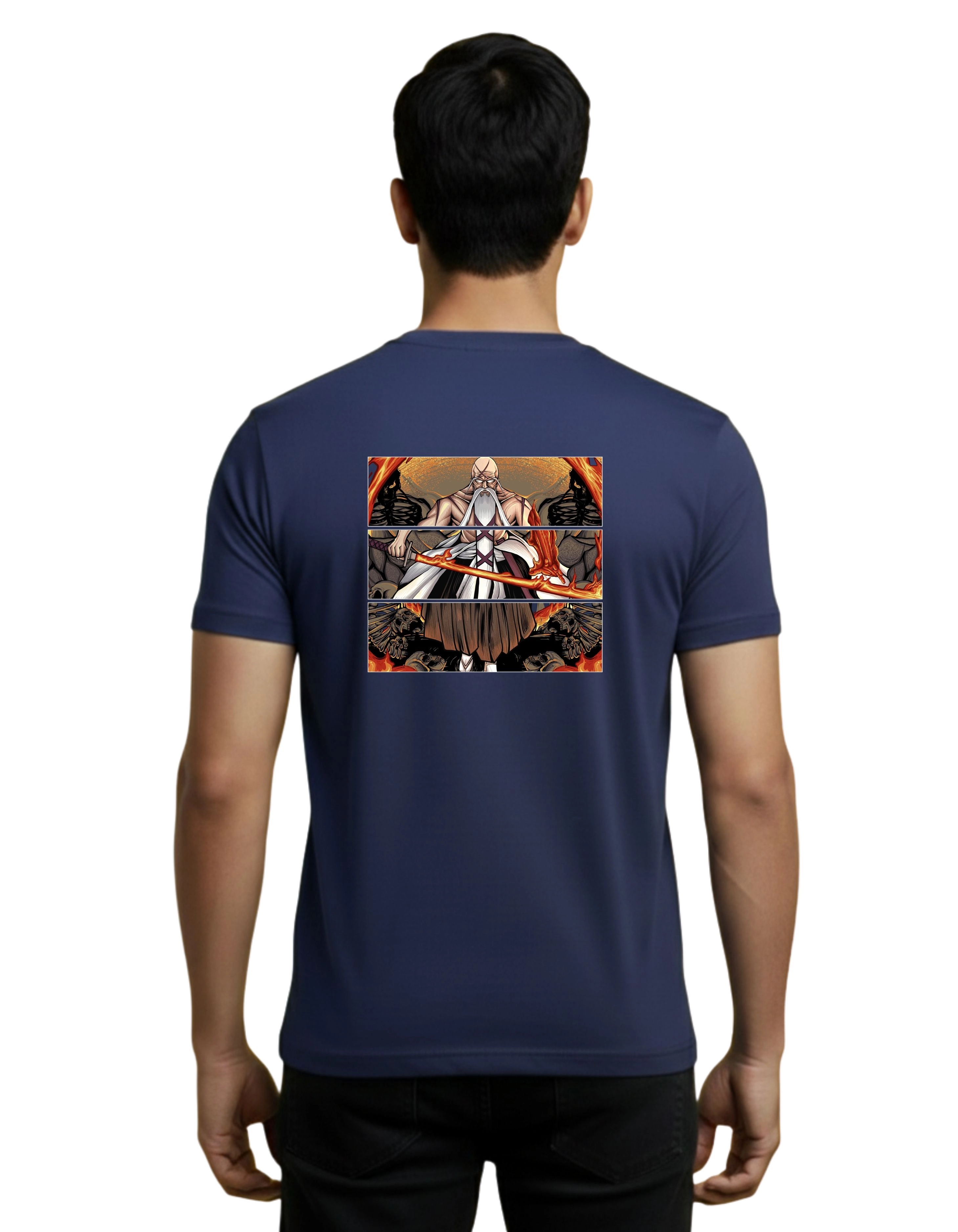 Yamamoto Cotton Round Neck T-Shirt 180 GSM Navy Blue