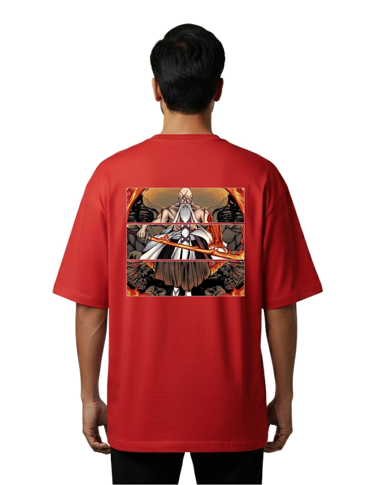 Yamamoto Oversized Cotton French Terry T-Shirt 240 GSM Red