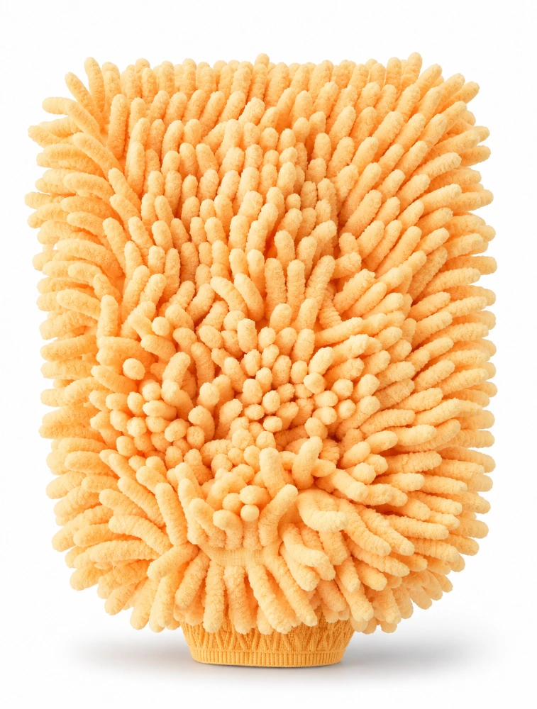 Yellow Microfiber Cleaning Hand Gloves Pack Of 2 Set