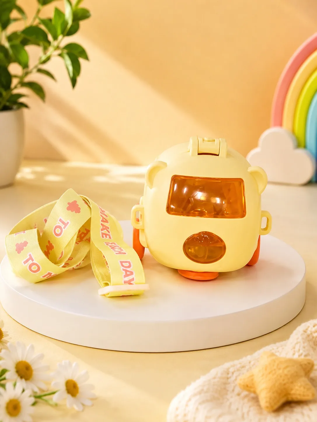 Yellow Premium Cool Cute Bus Kids Sipper Cup